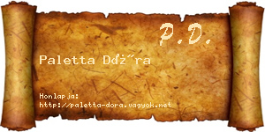 Paletta Dóra névjegykártya